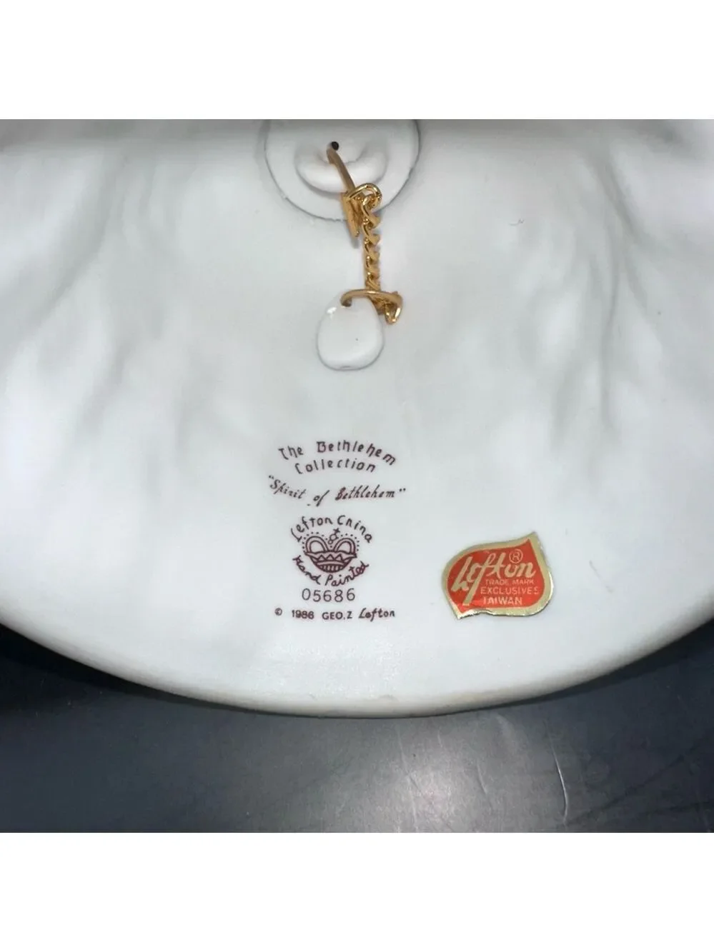 Vintage 1986 Lefton Bethlehem Collection Spirit Of Bethlehem Porcelain Bell